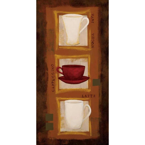 Cafe Jazz Black Modern Wood Framed Art Print by Vindedzis, Rita