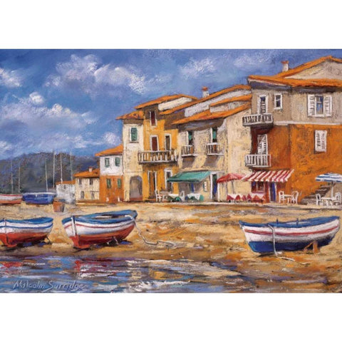 Waters Edge Black Modern Wood Framed Art Print by Surridge, Malcolm