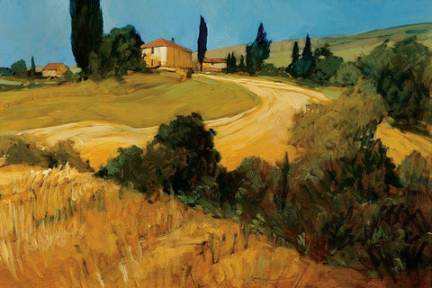 Bella Toscana Black Ornate Wood Framed Art Print with Double Matting by Craig, Philip