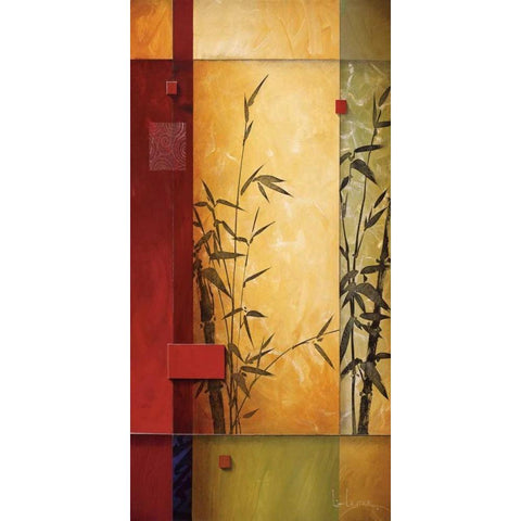 Garden Dance I White Modern Wood Framed Art Print by Li-Leger, Don