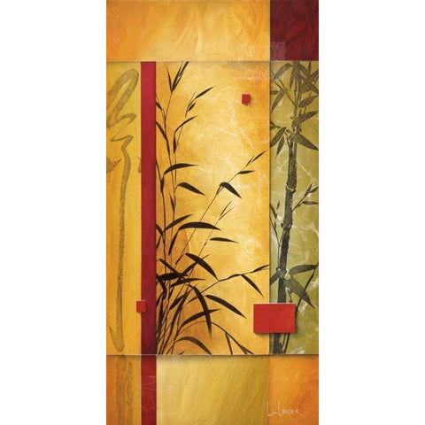 Garden Dance II Gold Ornate Wood Framed Art Print with Double Matting by Li-Leger, Don