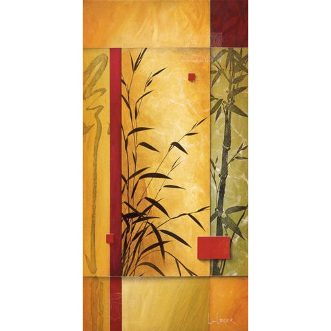Garden Dance II Black Modern Wood Framed Art Print with Double Matting by Li-Leger, Don