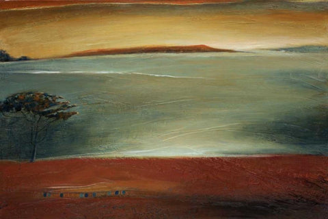 Morning Light White Modern Wood Framed Art Print with Double Matting by Salemink-Roos, Ursula