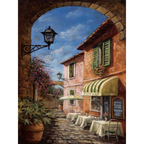 Through the Archway Black Modern Wood Framed Art Print with Double Matting by Surridge, Malcolm