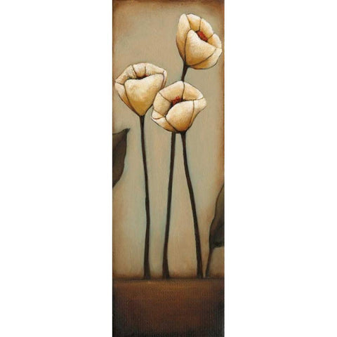 Jardin de Flores II White Modern Wood Framed Art Print by Alves, Helena