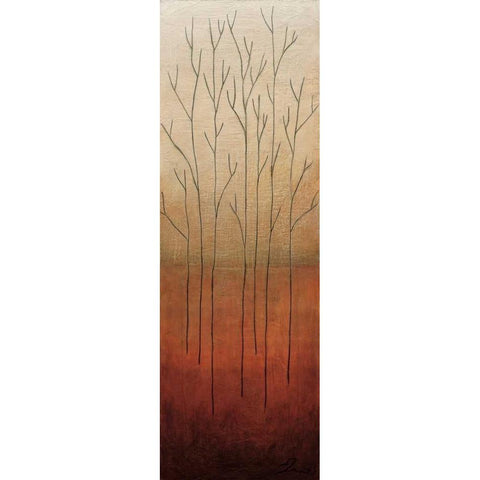 Branch Rouge II White Modern Wood Framed Art Print by Eve