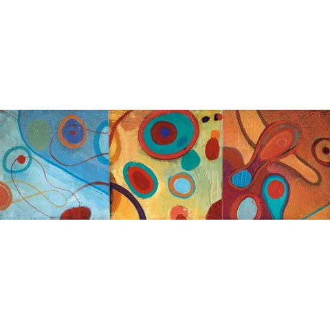 String Theory II Gold Ornate Wood Framed Art Print with Double Matting by Li-Leger, Don