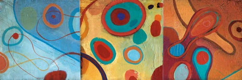 String Theory II Black Ornate Wood Framed Art Print with Double Matting by Li-Leger, Don