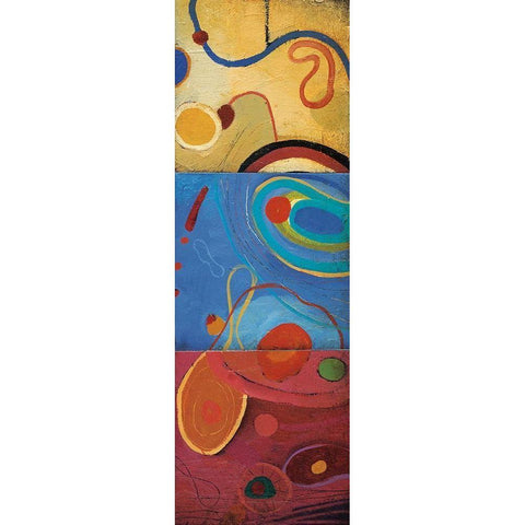 String Theory II Black Modern Wood Framed Art Print with Double Matting by Li-Leger, Don