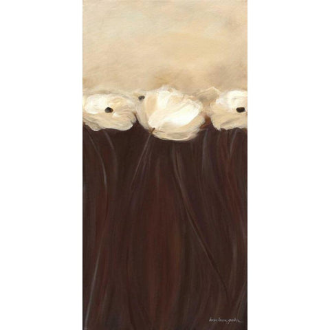 Poppy Bouquet White Modern Wood Framed Art Print by Parker, Karen Lorena
