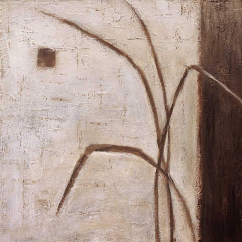 Grass Roots II White Modern Wood Framed Art Print with Double Matting by Salemink-Roos, Ursula