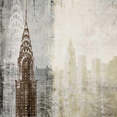 Edifice I Black Modern Wood Framed Art Print with Double Matting by Venter, Tandi