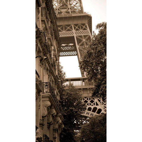 La Tour Eiffel II - Eiffel Tower II Black Modern Wood Framed Art Print with Double Matting by Maihara/Watt, Jeff/Boyce