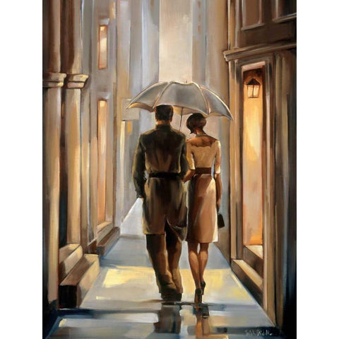 Reflections I Black Modern Wood Framed Art Print with Double Matting by Biddle, Trish