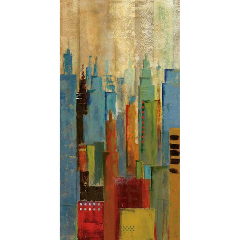 Towerscape I Gold Ornate Wood Framed Art Print with Double Matting by Cardenas, Jason