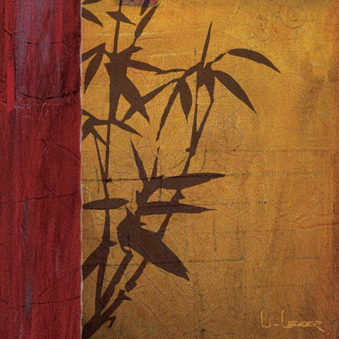 Modern Bamboo I Black Modern Wood Framed Art Print by Li-Leger, Don