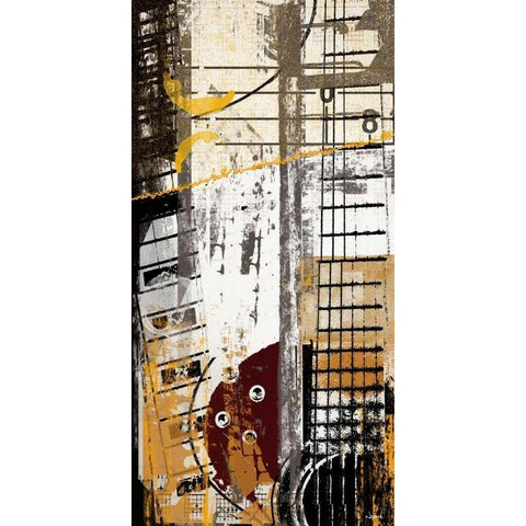 Chords White Modern Wood Framed Art Print by NOAH