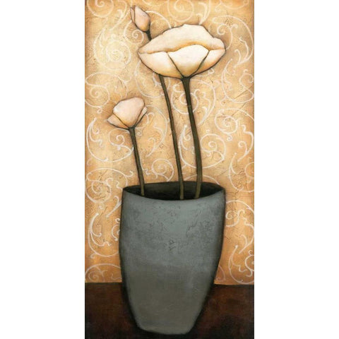 Mon Jardine I Black Modern Wood Framed Art Print with Double Matting by Alves, Helena