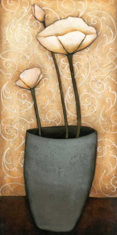 Mon Jardine I Black Ornate Wood Framed Art Print with Double Matting by Alves, Helena
