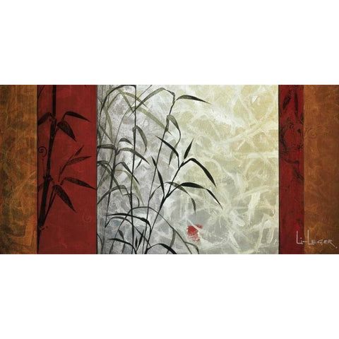 View from Huang Shan Black Modern Wood Framed Art Print with Double Matting by Li-Leger, Don