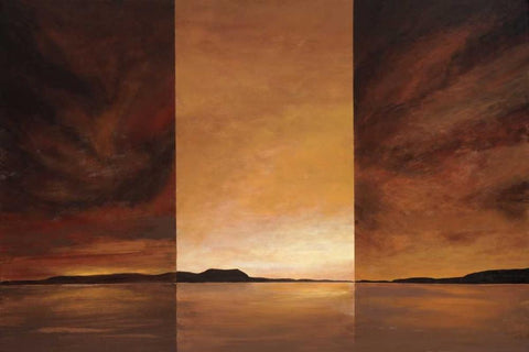 Solitude White Modern Wood Framed Art Print with Double Matting by Kaminsky, Earl