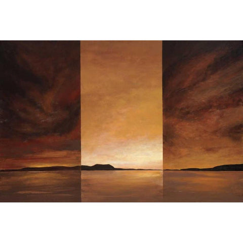 Solitude Black Modern Wood Framed Art Print with Double Matting by Kaminsky, Earl