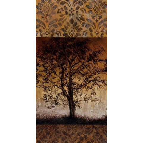 Oak Tree I Gold Ornate Wood Framed Art Print with Double Matting by Kelly, Lynn
