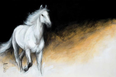 Light and Dark White Modern Wood Framed Art Print with Double Matting by Katic, Milenko