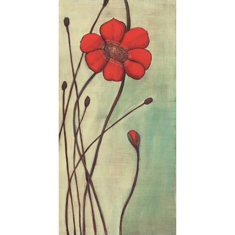 Eclat Rouge Black Modern Wood Framed Art Print with Double Matting by Codo, Ella