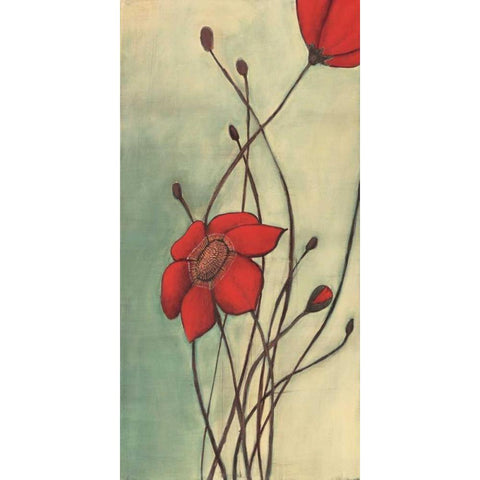 Beaute Rouge Black Modern Wood Framed Art Print by Codo, Ella