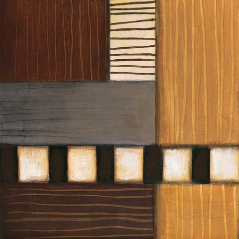 Brushwood I Black Modern Wood Framed Art Print with Double Matting by Eve