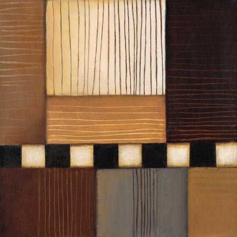 Brushwood II White Modern Wood Framed Art Print with Double Matting by Eve