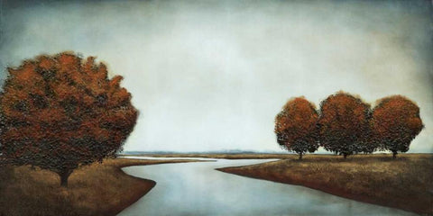 Silver Reflections White Modern Wood Framed Art Print with Double Matting by St.Germain, Patrick
