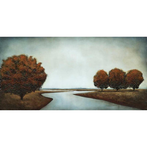 Silver Reflections White Modern Wood Framed Art Print by St.Germain, Patrick