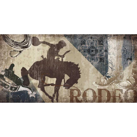 Saddle Up II White Modern Wood Framed Art Print by Venter, Tandi