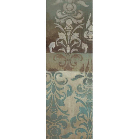 Brocade Inspirations I Black Modern Wood Framed Art Print with Double Matting by Eve