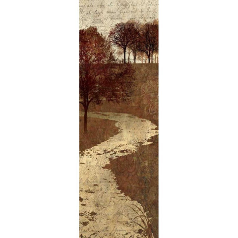 Shades of Autumn II Black Modern Wood Framed Art Print with Double Matting by Mallett, Keith