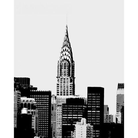 Vintage NY II Black Modern Wood Framed Art Print with Double Matting by Maihara/Watt, Jeff/Boyce