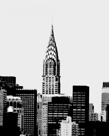 Vintage NY II Black Ornate Wood Framed Art Print with Double Matting by Maihara/Watt, Jeff/Boyce