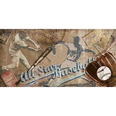 Home Run Gold Ornate Wood Framed Art Print with Double Matting by Venter, Tandi