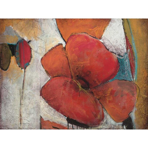 Full Blossom I Gold Ornate Wood Framed Art Print with Double Matting by Li-Leger, Don