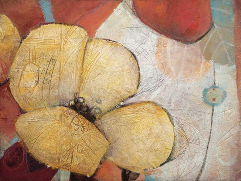 Full Blossom II Black Ornate Wood Framed Art Print with Double Matting by Li-Leger, Don