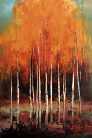 Morning Whisper White Modern Wood Framed Art Print with Double Matting by Colbert , Peter