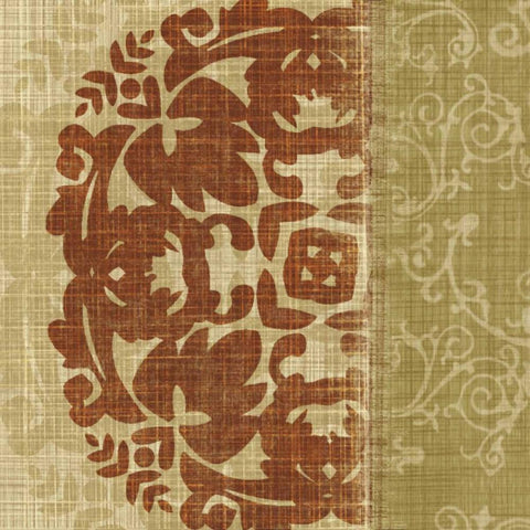 Linen Spice Gold Ornate Wood Framed Art Print with Double Matting by Venter, Tandi