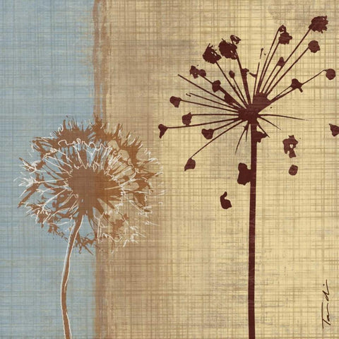 Silhouette in the Breeze Black Ornate Wood Framed Art Print with Double Matting by Venter, Tandi