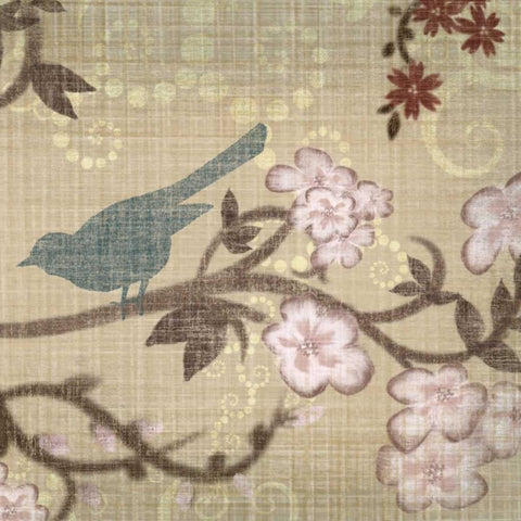 Songbird Black Ornate Wood Framed Art Print with Double Matting by Venter, Tandi