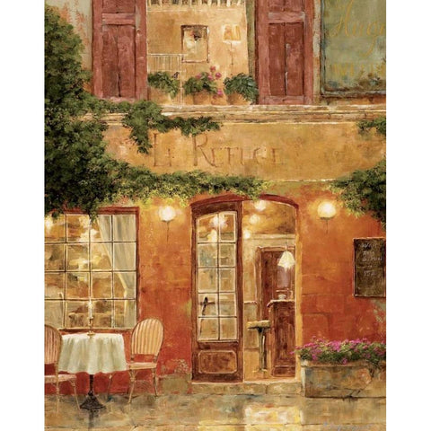 No Reservation Needed Black Modern Wood Framed Art Print with Double Matting by Archambault, Gilles