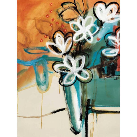 Floral and Still Life Trance II White Modern Wood Framed Art Print by Barnes, Natasha