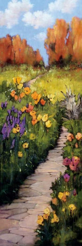 Path Beneath Your Feet White Modern Wood Framed Art Print with Double Matting by Birlington, Andrew