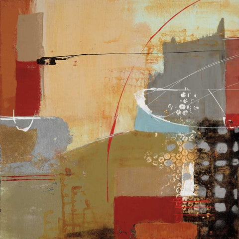 Emociones II Black Modern Wood Framed Art Print with Double Matting by Villarreal Santos, Nancy